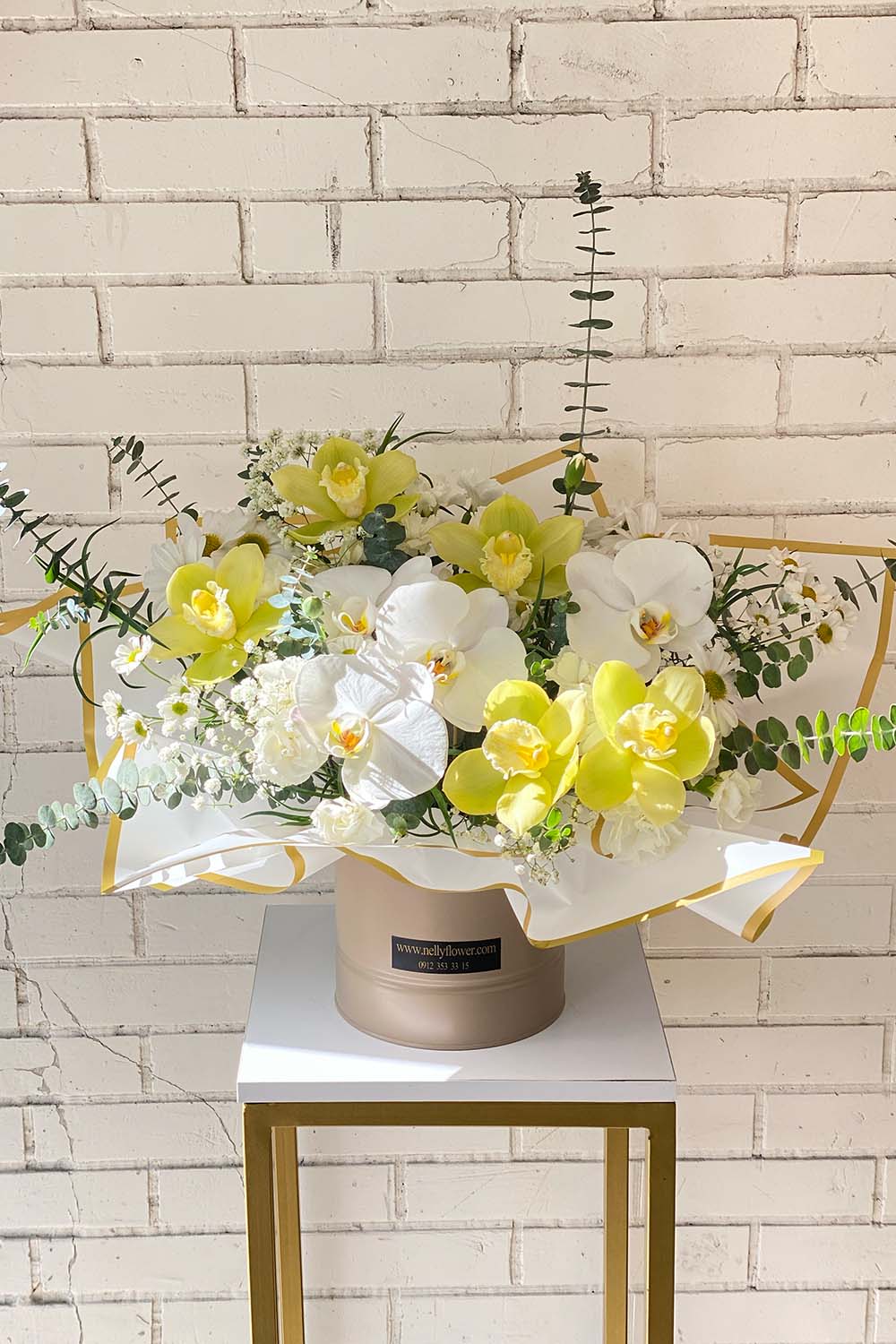 باکس خاکی دیزاین ارکیده نلی(۴۰ سانت)