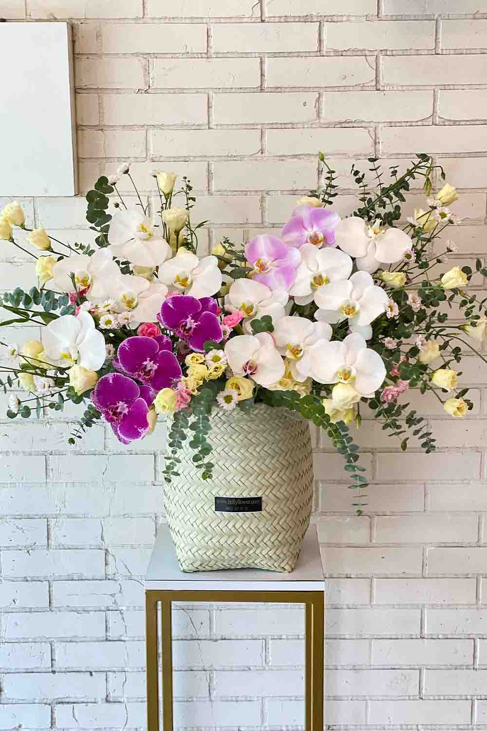 تابستانی سبد مدرن ارکیده های نلی(۶۰ سانت)