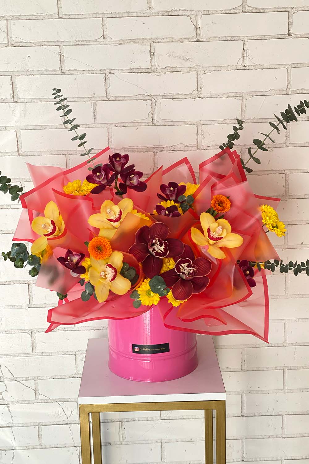 دیزاین ارکیده های رنگی نلی(۵۰ سانت)